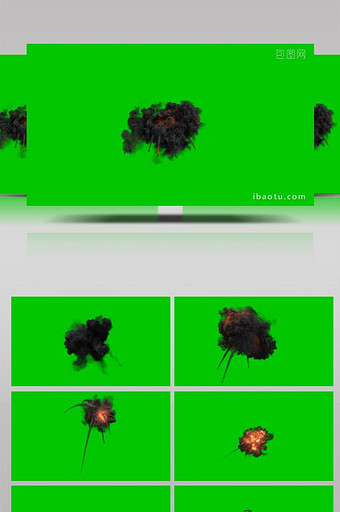 绿幕抠像元素爆破烟雾合成图片下载