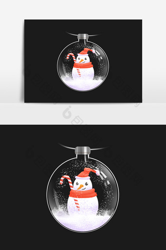 圣诞雪人水晶球雪球图片