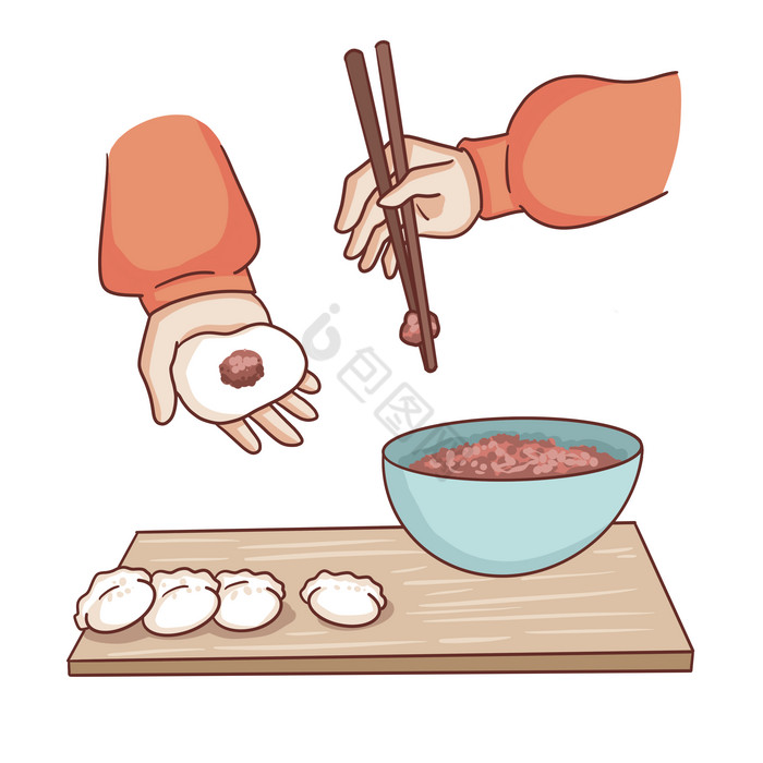 包饺子饺子制作流程图片