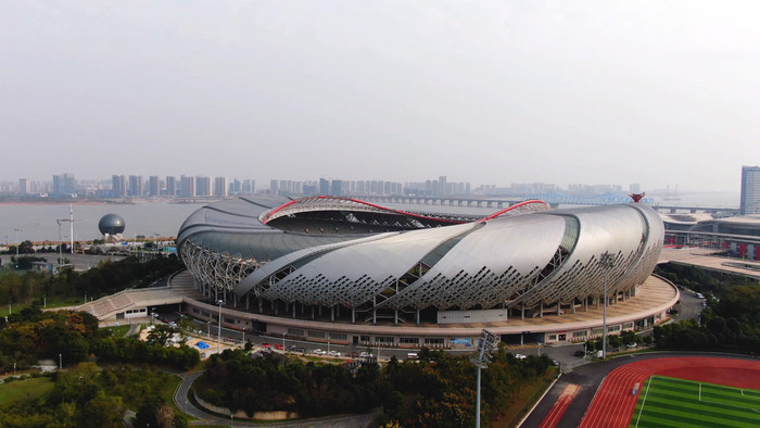 航拍江西省南昌体育馆