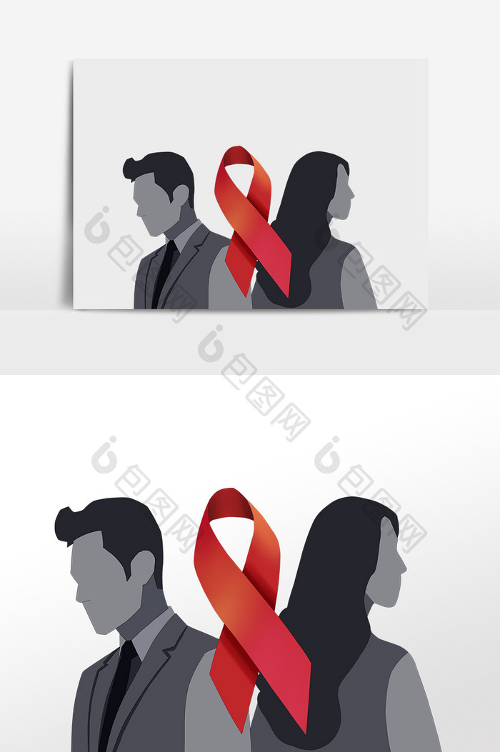 夫妻健康红丝带艾滋