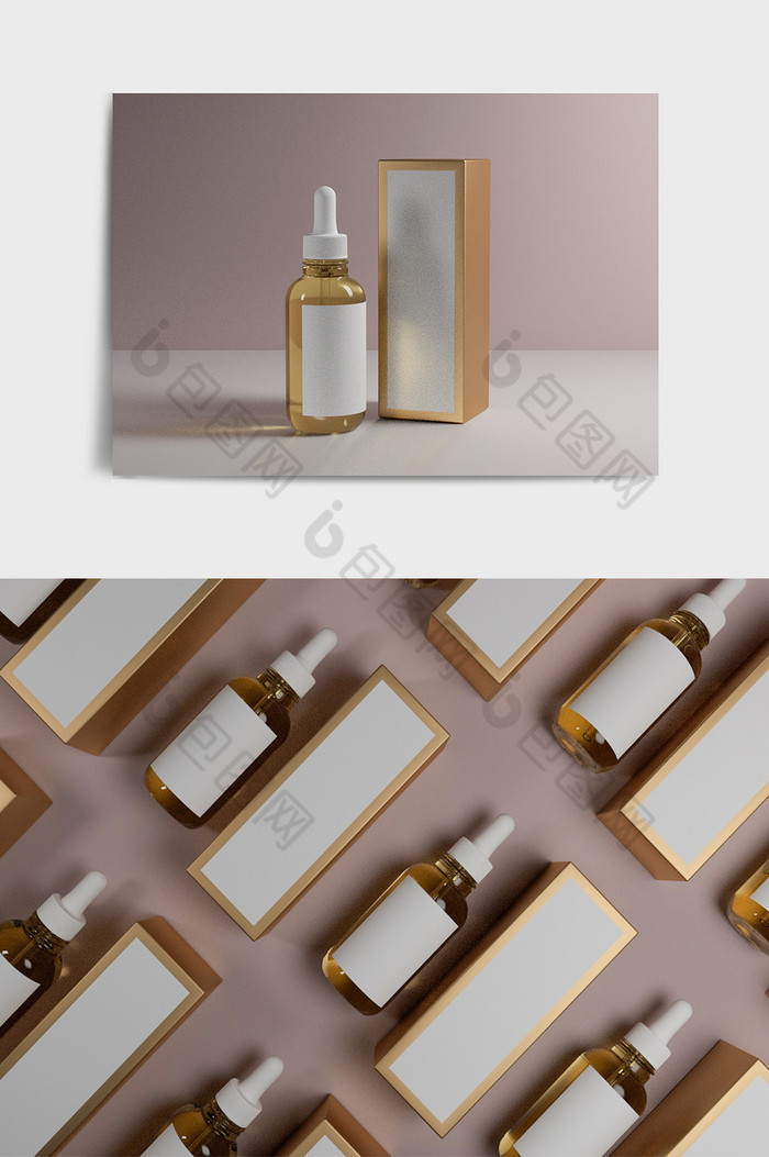 C4D化妆品精华液产品包装模型OC图片图片