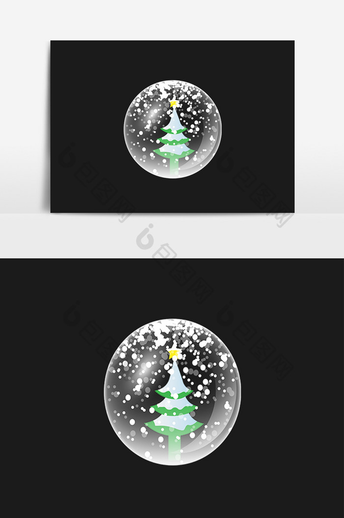 圣诞节圣诞树雪球水晶球