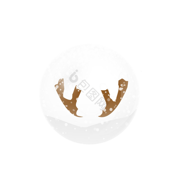 圣诞节鹿角水晶球图片