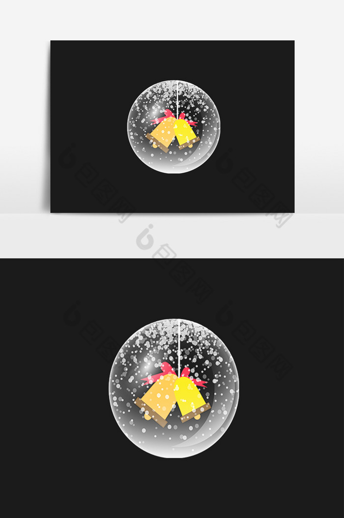 圣诞节铃铛雪球水晶球图片图片