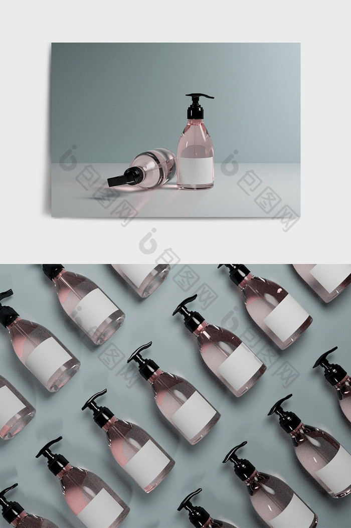 C4D化妆品洗手液产品包装模型（OC）