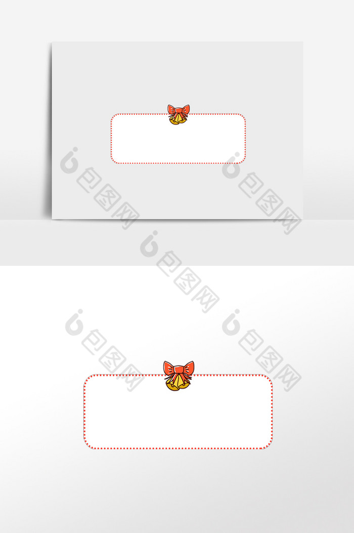 圣诞节蝴蝶结铃铛边框图片图片