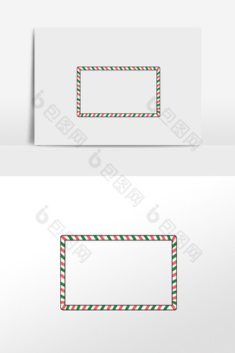 圣诞节彩色线条标题框图片