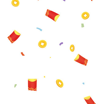 新年红包雨金币红包循环小动画gif动图
