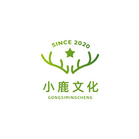 小鹿文化标志logo