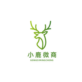 鹿标志线条文化logo