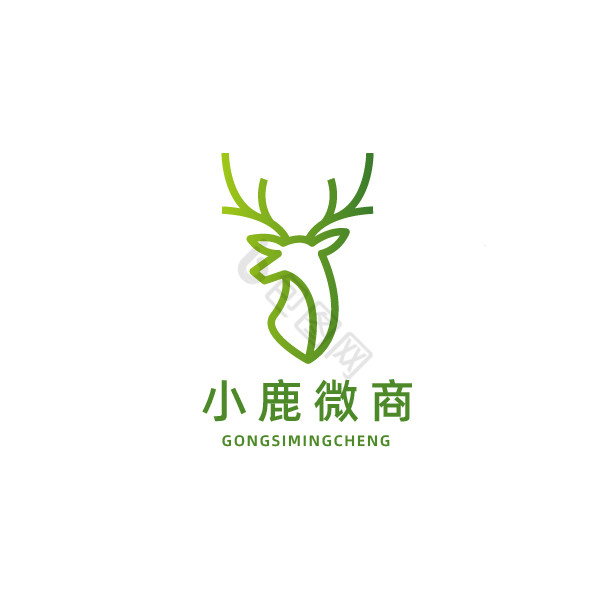 鹿标志线条文化logo图片