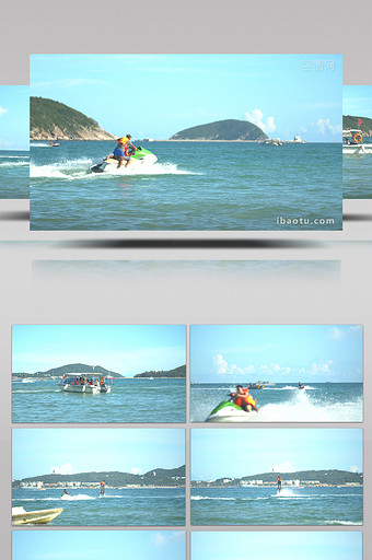 4K实拍三亚海上旅游视频素材图片