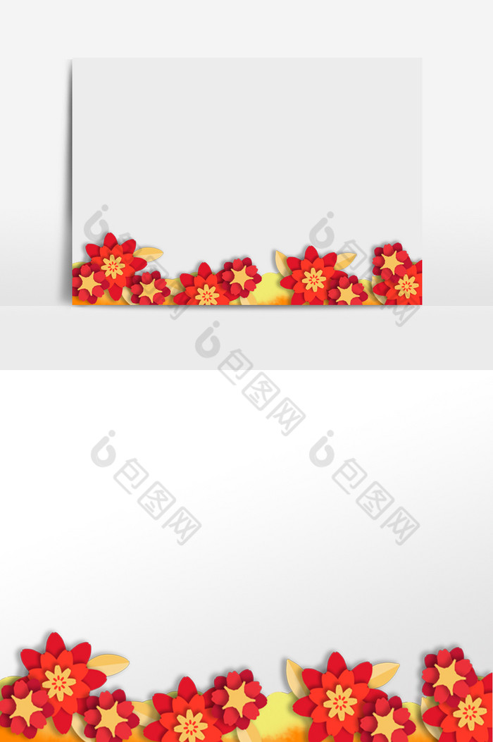 春节花朵底边图片图片