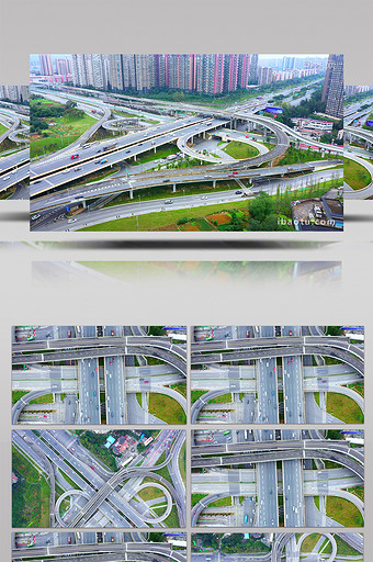 4K实拍城市高架桥视频素材图片