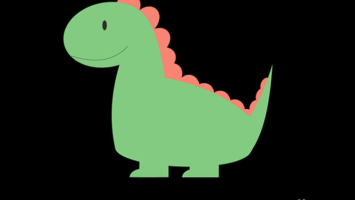 简单几何可爱自然动物恐龙mg动画