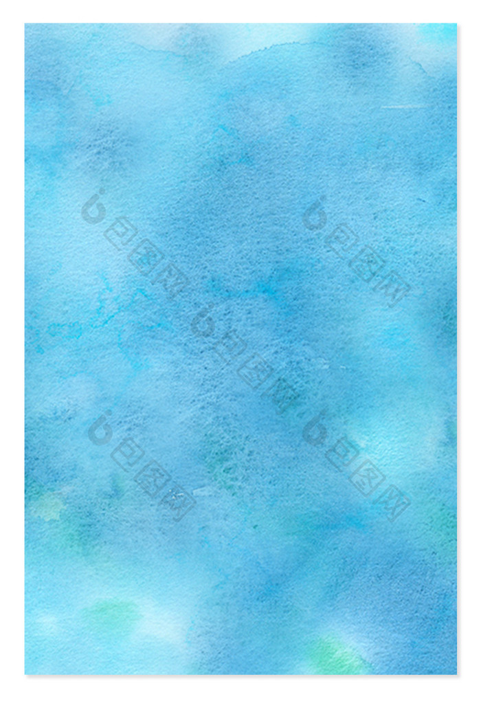 雾状蓝色水彩水洗底纹背景