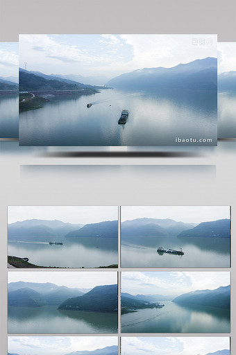 生态长江三峡货船实拍视频图片