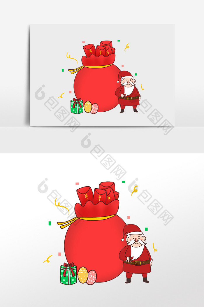 圣诞节钱袋子红包图片图片