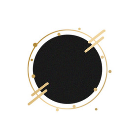 黑金金属圆形装饰边框