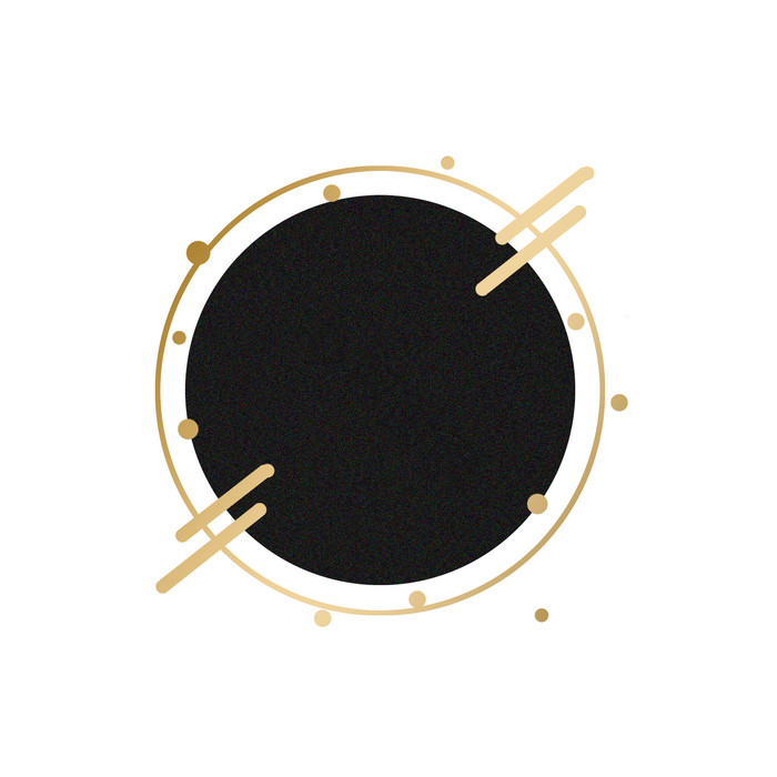 黑金金属圆形装饰边框图片
