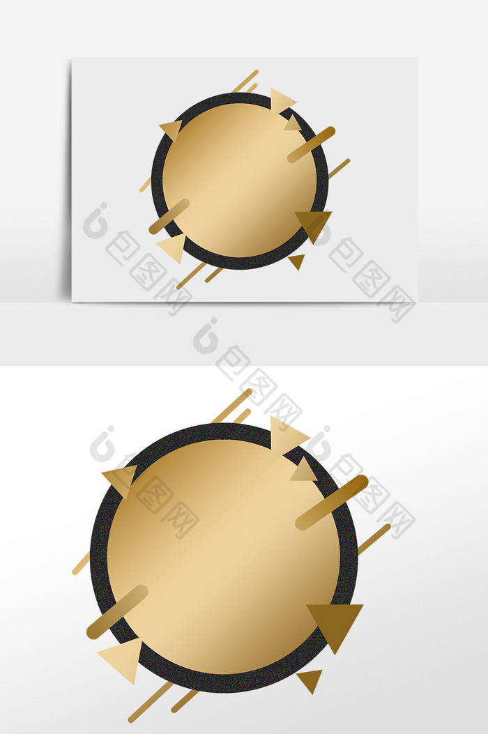 黑金金属圆形边框图片图片