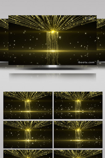 4K高清黑金大气粒子瀑布舞台特效AE模板图片
