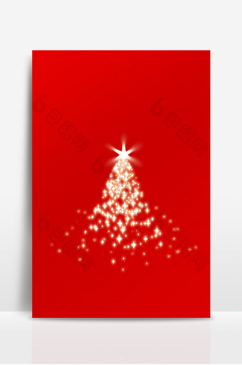 圣诞节圣诞树红色背景图片