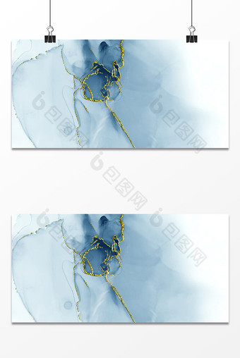 水墨鎏金大理石纹背景图片