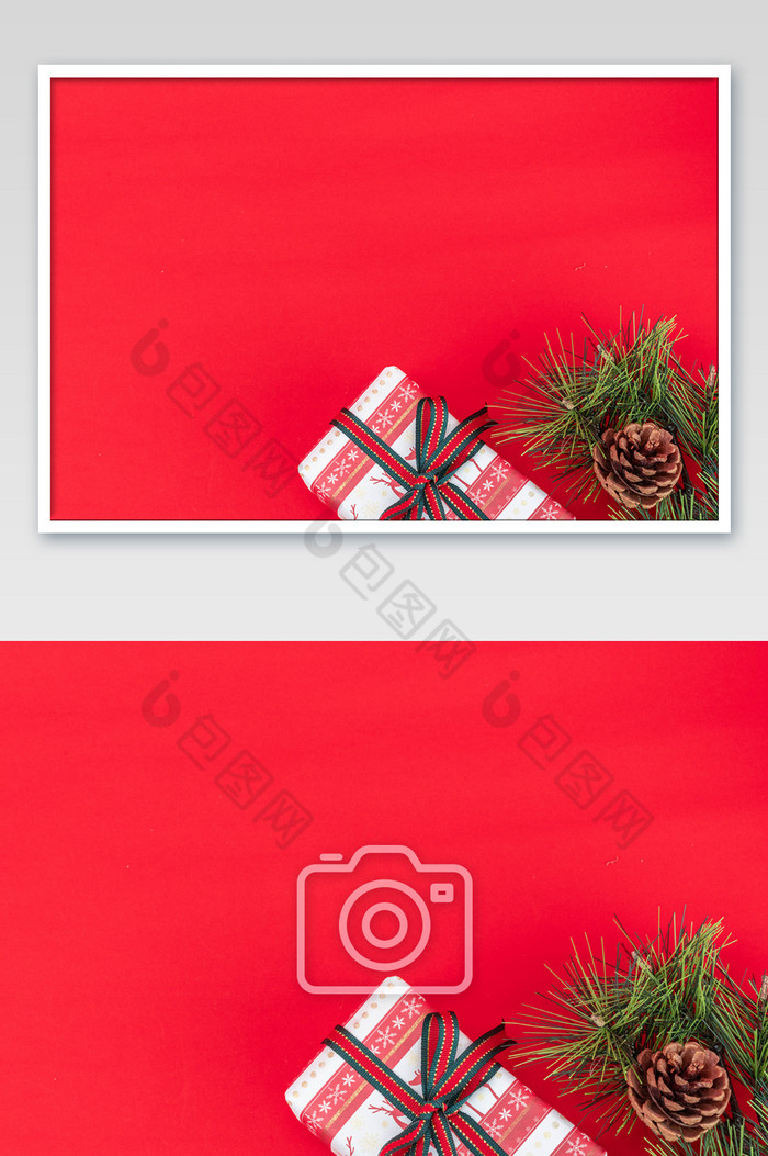 红色背景圣诞礼物图片图片