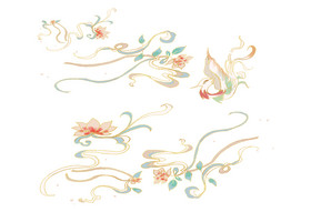 古风汉服服饰花纹纹饰图片