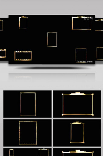 5组金属边框相框动画素材AE模板图片