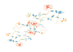 古风汉服花纹纹饰图片