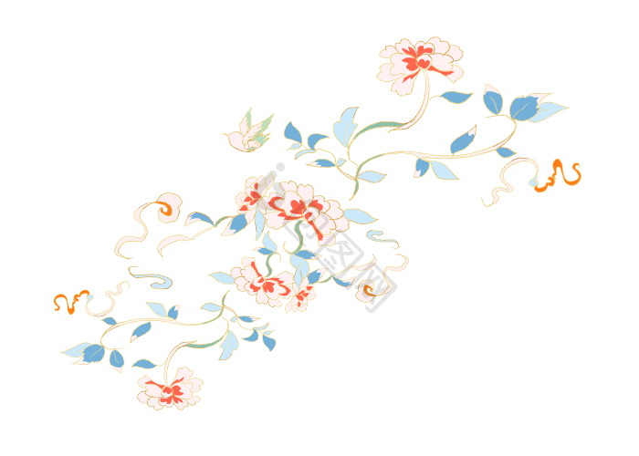 古风汉服花纹纹饰