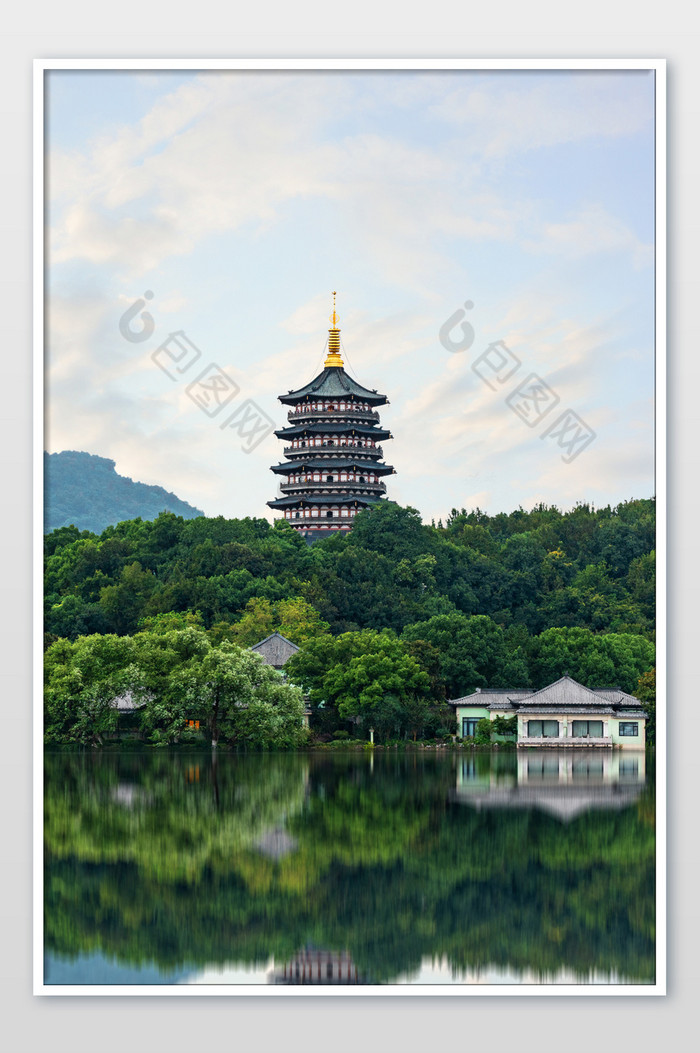 杭州西湖雷峰塔建筑物图片图片