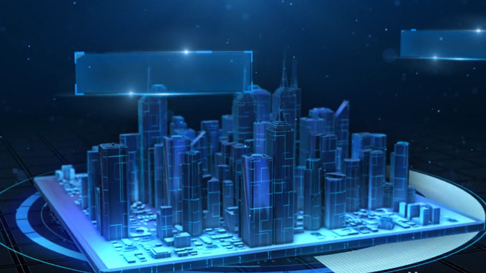 科技城市分类组织AE模板