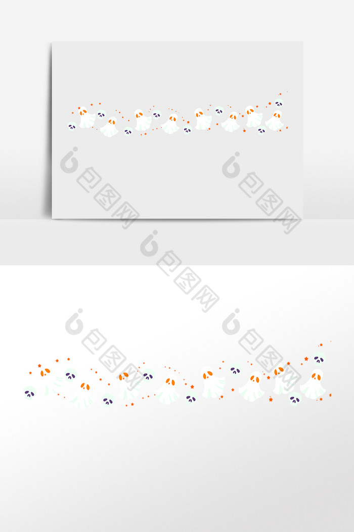 万圣节幽灵骷髅头分割线图片图片