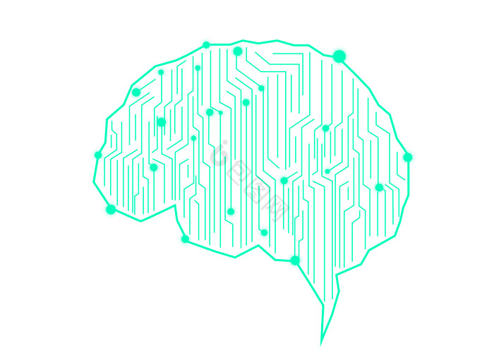 科技智慧点线科技大脑图片