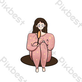 女生熬夜表情包