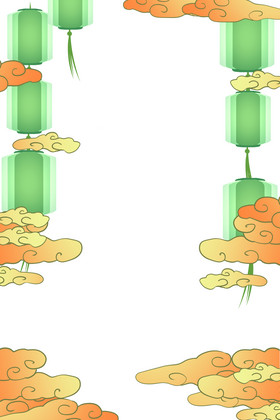新春古風燈籠祥雲邊框古風新春燈籠祥雲邊框春節古風燈籠新年春節古風