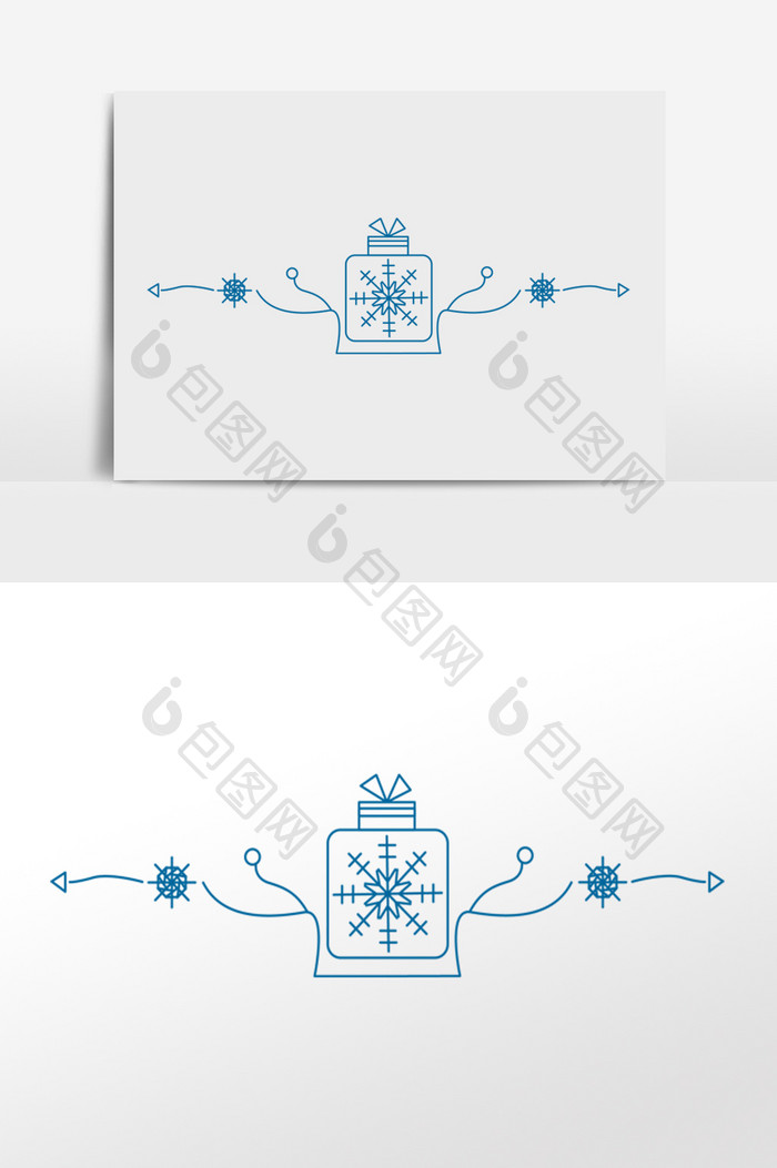 圣诞节礼盒分割线