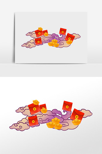 新年新春祥云红包