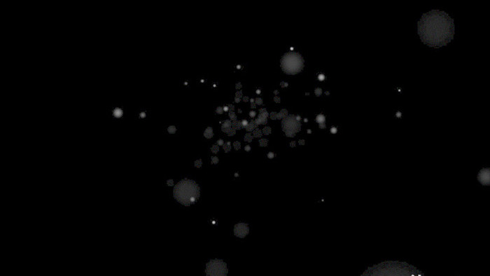 白色粒子雪花闪烁带通道视频素材