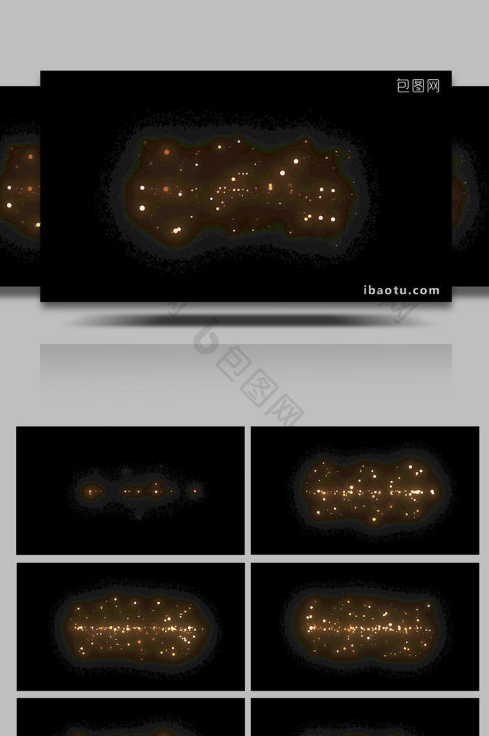 大气震撼金色粒子带通道视频素材