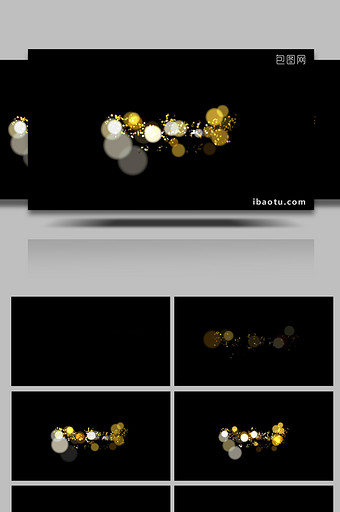 金色粒子汇聚动作带通道视频素材图片