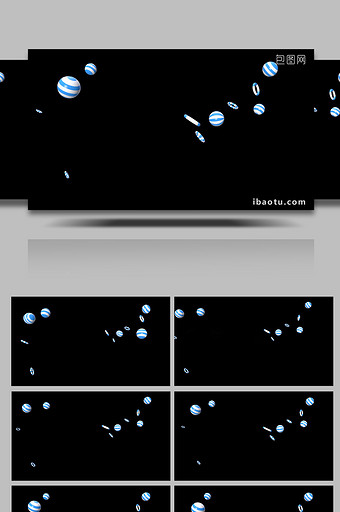 卡通球元素带通道视频素材图片