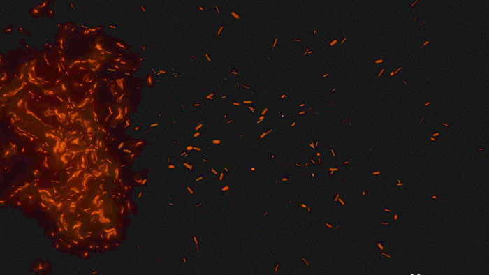 震撼大气红色粒子火焰带通道视频素材