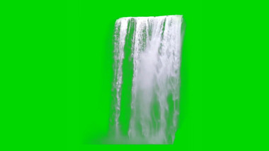 瀑布流水合成视频素材
