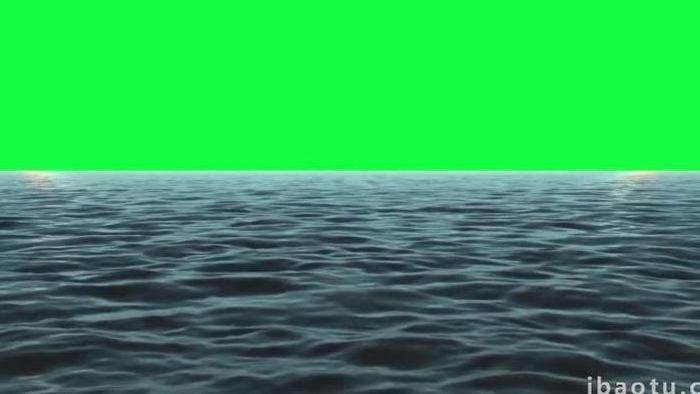 海洋绿屏背景抠像视频素材