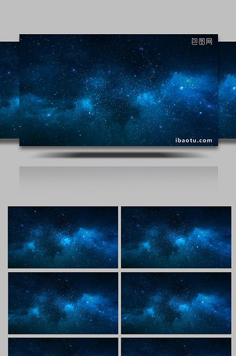 蓝色大气粒子星空视频素材图片